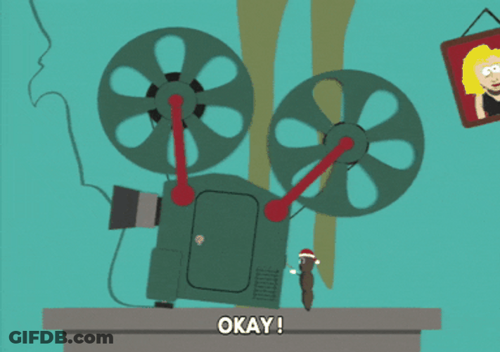 Mr Hankey Turn On Camera While Watching Film GIF