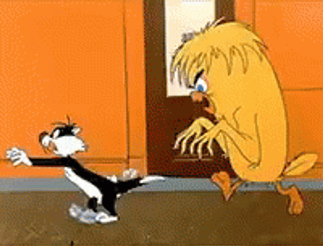 Mr Hyde Tweety Bird Chasing Sylvester GIF
