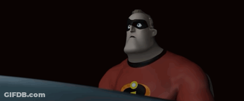 Mr. Incredible From The Incredibles Is Sitting In A Chair GIF