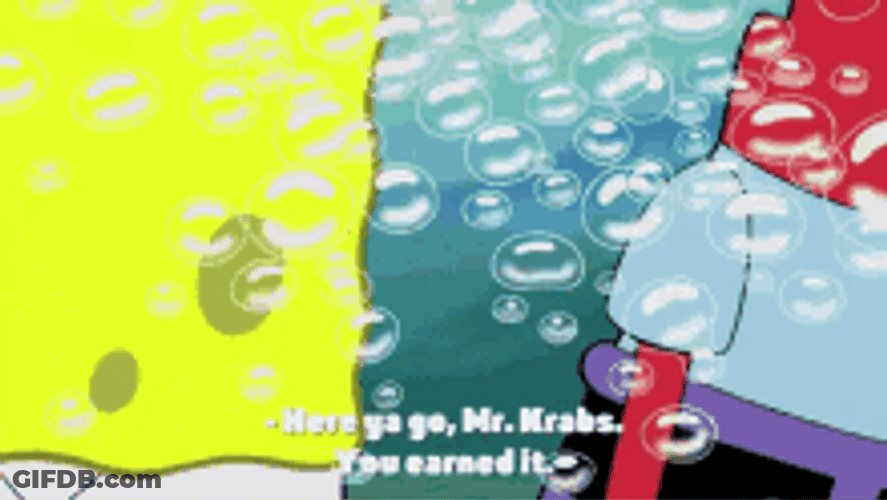 Mr Krabs Accepting Hard Earned Money GIF