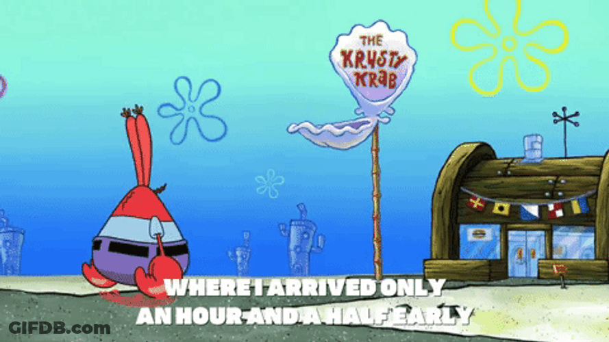 Mr Krabs And SpongeBob Going To Krusty Krab GIF