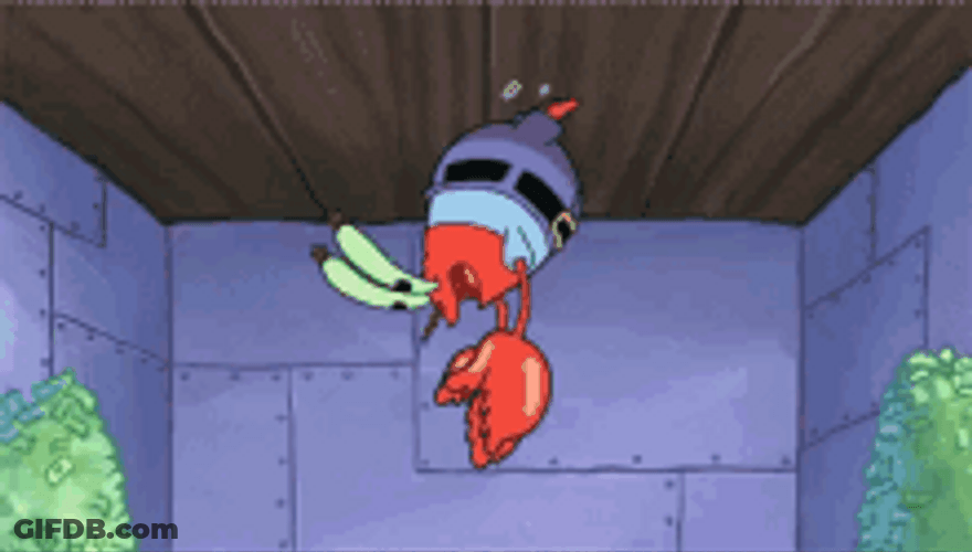 Mr Krabs Diving In Money Pool GIF