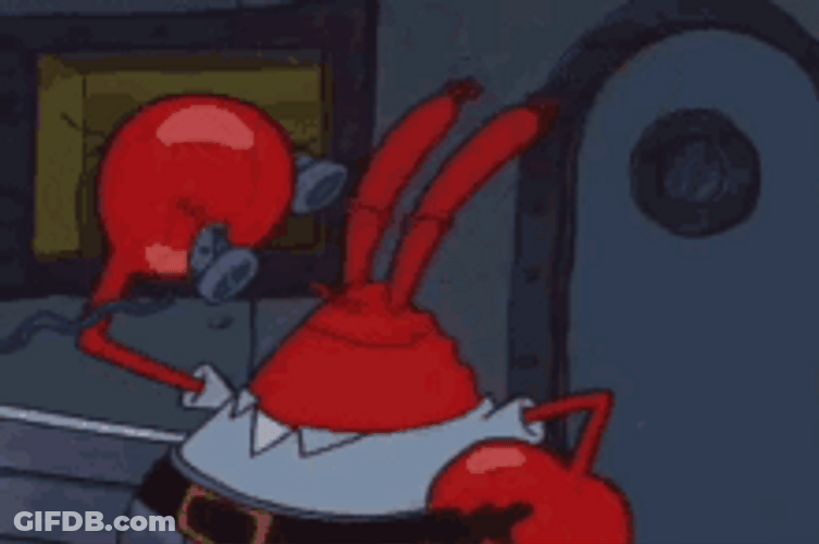 Mr Krabs Flashing Money Eyes GIF