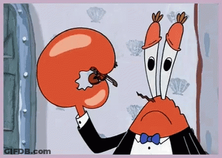 Mr. Krabs From Spongebob Squarepants Is Playing A Violin . GIF