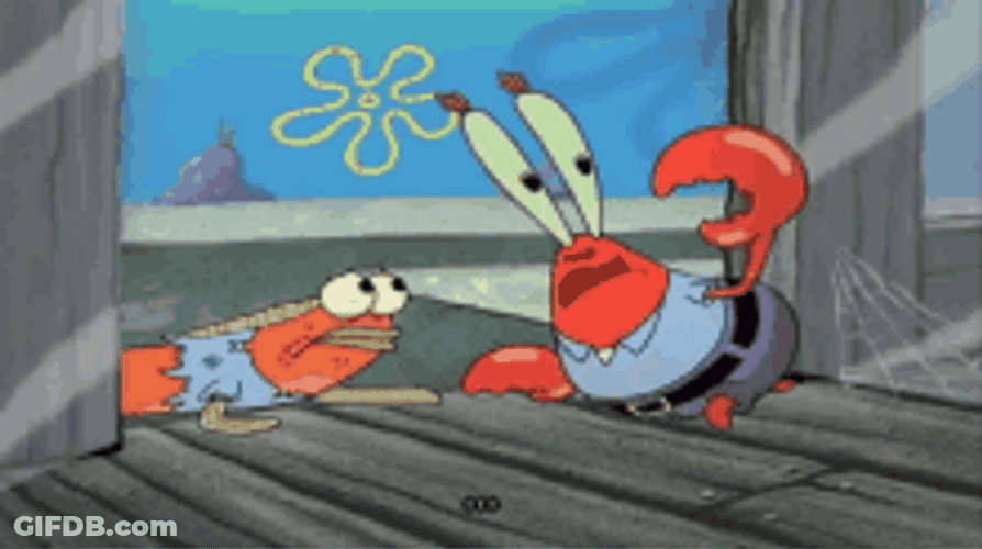 Mr Krabs Looking For Money GIF
