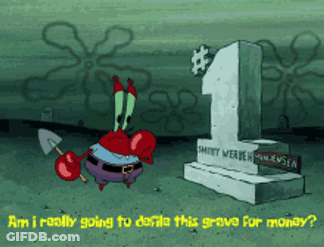 Mr Krabs Making Own Money Pit GIF