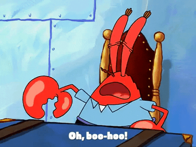 Mr. Krabs Mentioning Smallest Violin GIF