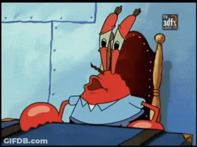 Mr. Krabs Responding Smallest Violin GIF