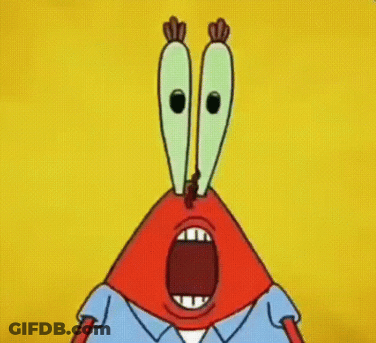 Mr Krabs Shocked Reaction GIF