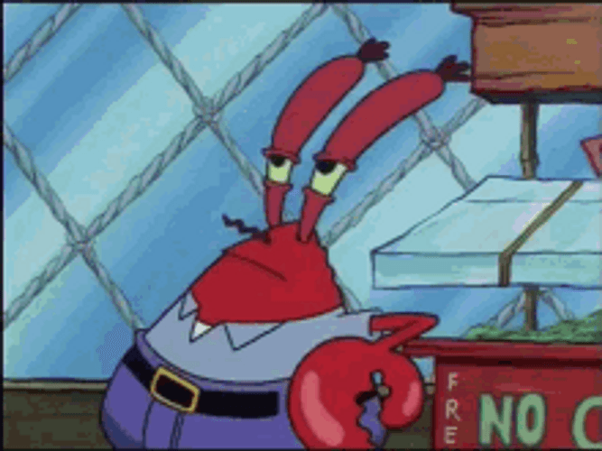 Mr Krabs Tranforming Eyes Into Money GIF