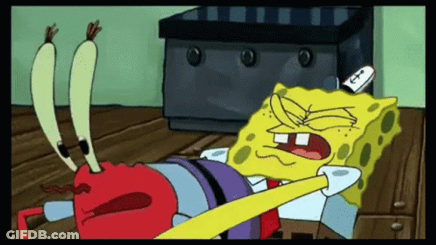 Mr Krabs Wrestling Bout With SpongeBob GIF