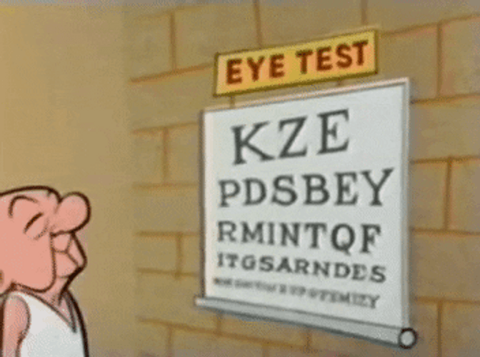 Mr. Magoo Eye Test GIF
