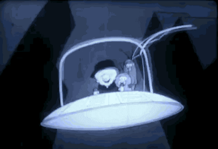Mr. Magoo Flying UFO GIF