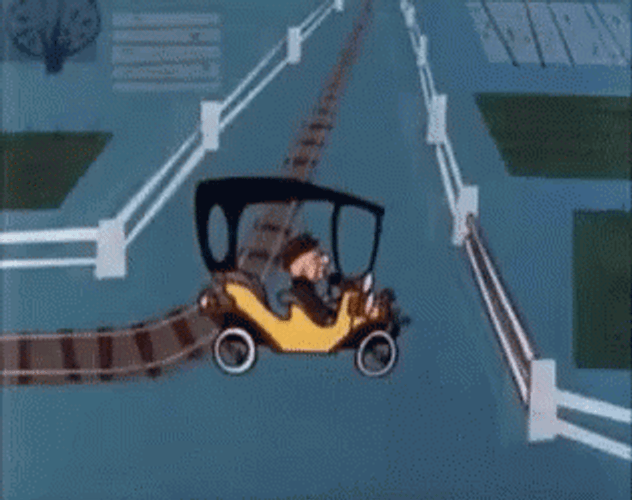Mr. Magoo Funny Car Drive GIF