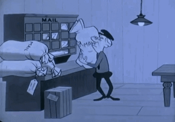 Mr. Magoo Post Office Mails GIF