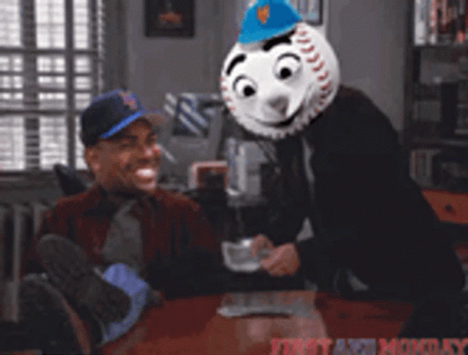 Mr Met Giving Money GIF