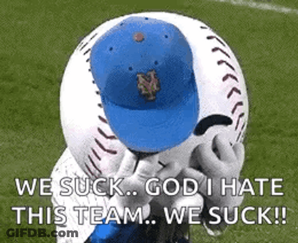 Mr Met Hiding Face Crying GIF