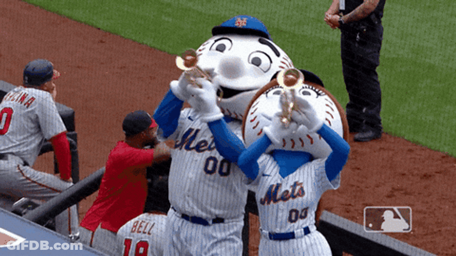 Mr Met Plays Trumpet GIF
