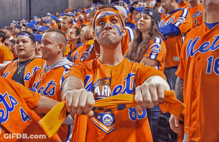 Mr Met Scary Face Supporter GIF