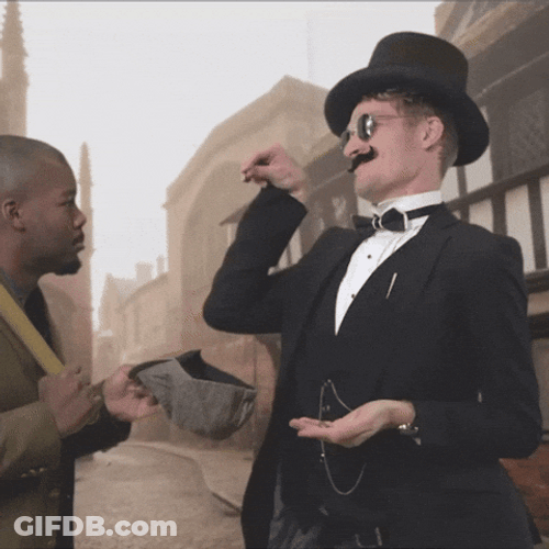 Mr Monopoly Giving Money To Beggar GIF