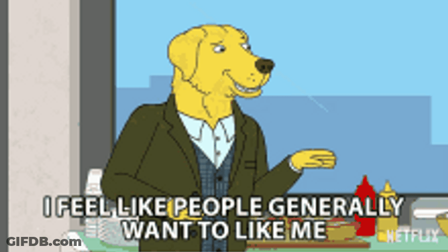 Mr. Peanutbutter Feels People Like Him GIF
