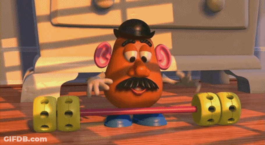 Mr Potato Head Working Out GIF
