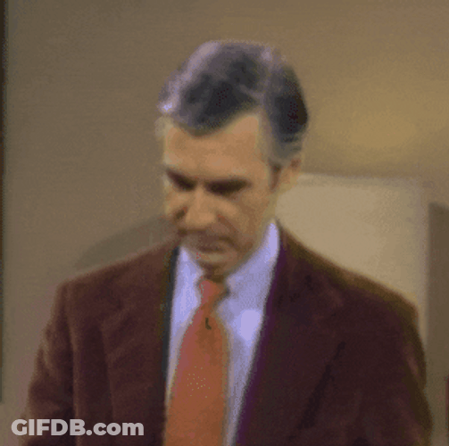 Mr. Rogers Guilty Smile GIF