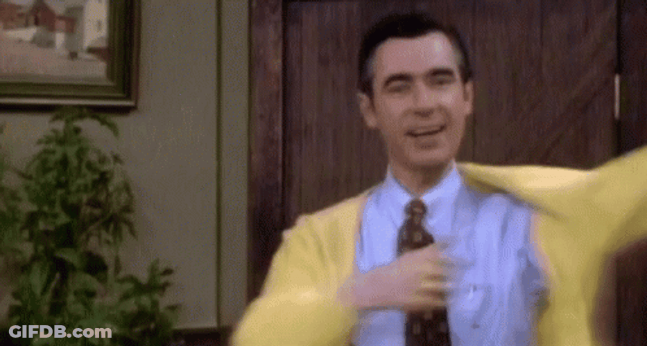 Mr Rogers Wearing Cardigan GIF