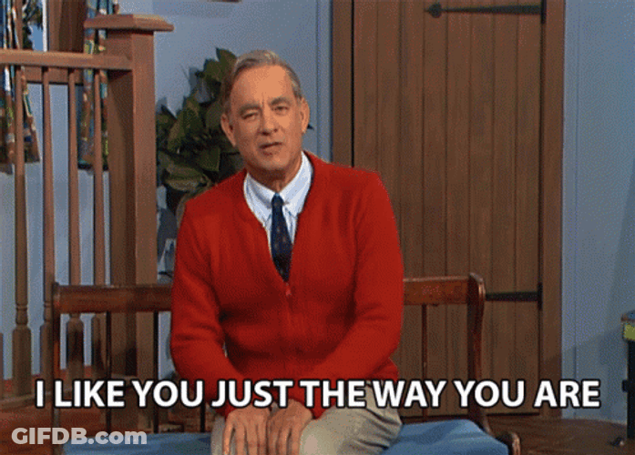 Mr Rogers With His Red Cardigan GIF
