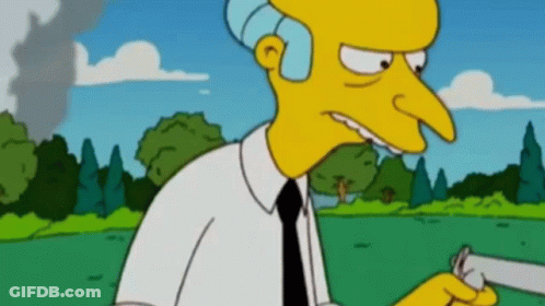 Mr. Simpson From The Simpsons Is Smoking A Cigarette In A Park GIF