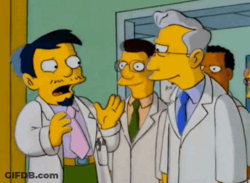 Mr. Simpson In White Robe And Mask GIF