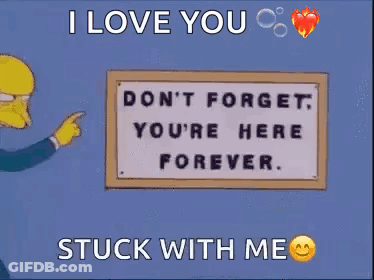 Mr. Simpson Pointing At I Love You Sign GIF