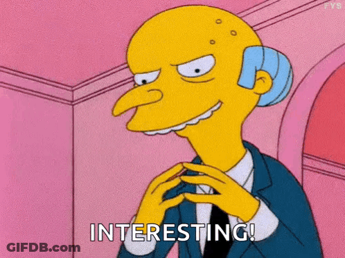 Mr. Simpson Smiling Saying Interesting GIF