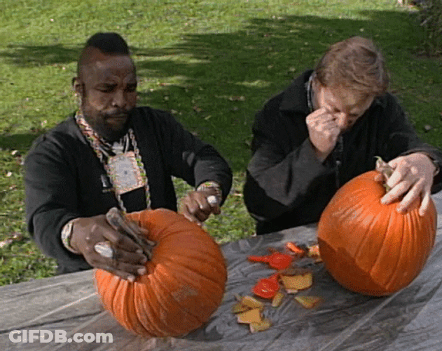 Mr T Conan Obrien Halloween Pumpkins GIF