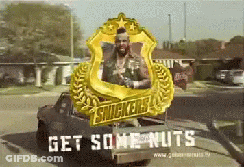Mr. T Driving Car Snickers GIF