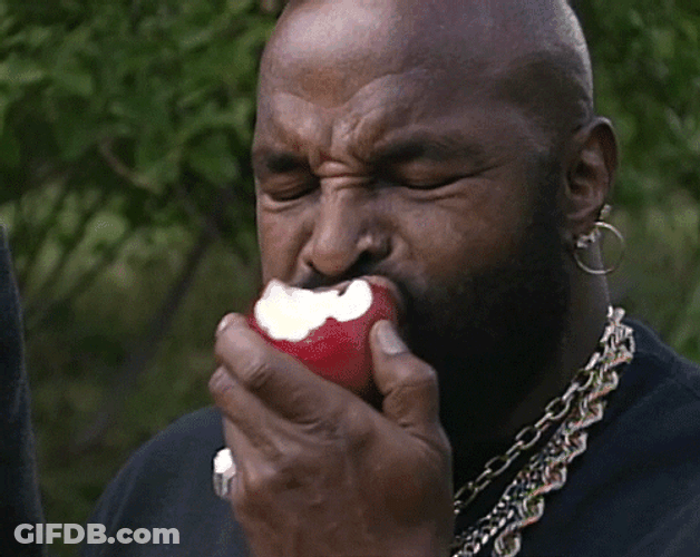 Mr T Munching On Apples GIF