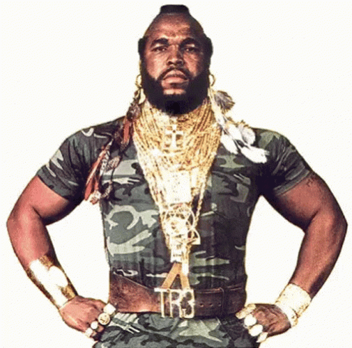 Mr. T's Gold Chains Symbolize African Heritage GIF