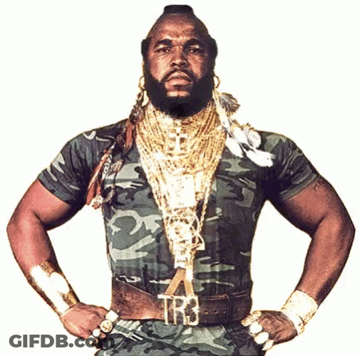 Mr T Shimmering Bling Pose GIF
