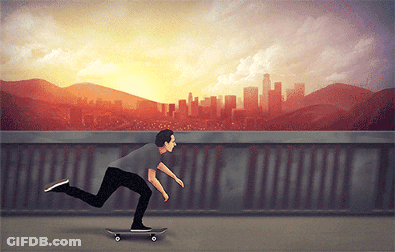 Mr. Taka Art Skateboard GIF
