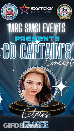 MRG SMSI Events Co Captain Concert Eclairs Emcee GIF