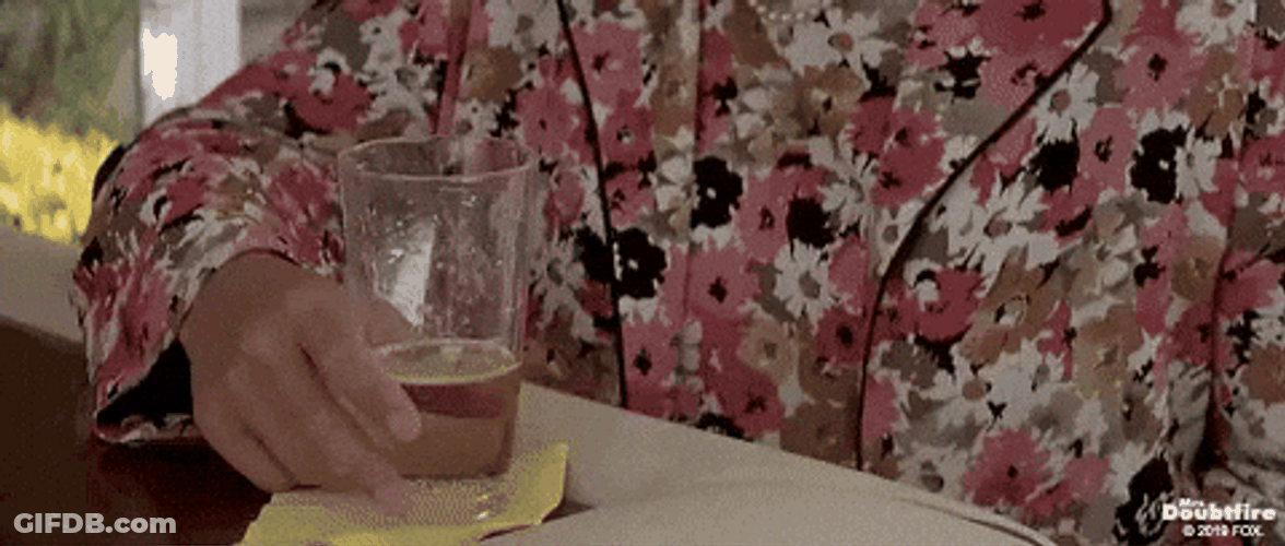 Mrs Doubtfire Getting Drunk GIF