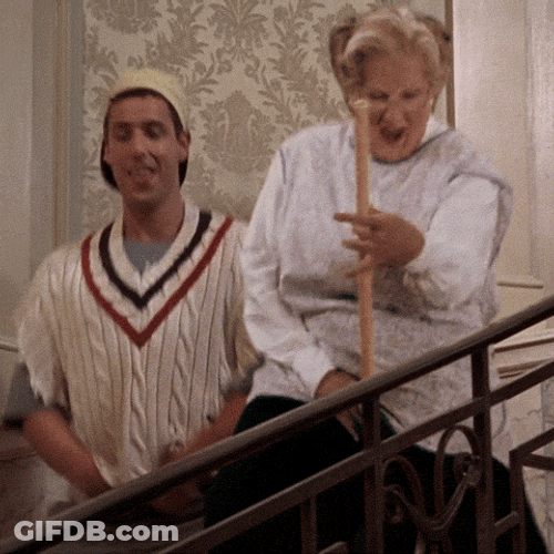 Mrs Doubtfire Robin Willams Adam Sandler Mash Up GIF
