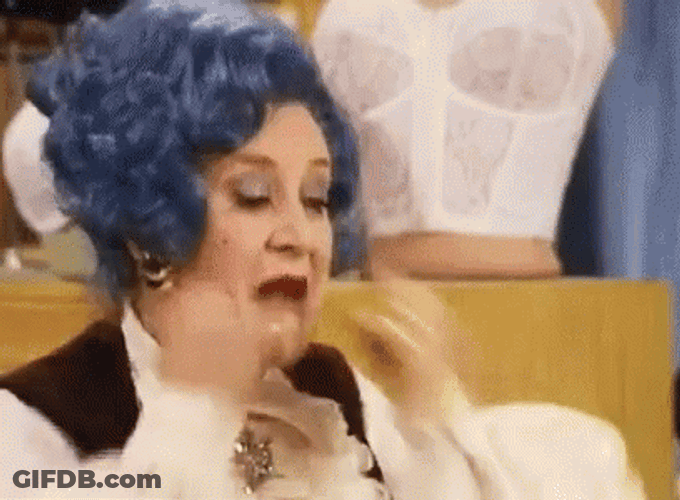 Mrs Slocombe Face Pulls GIF