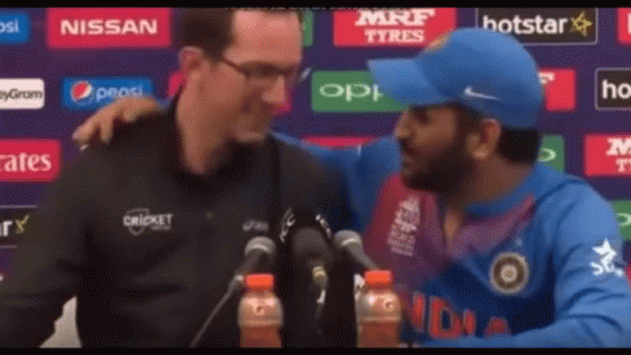 MS Dhoni Interview GIF