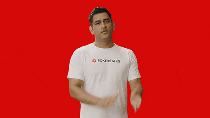 MS Dhoni Poker Clap GIF