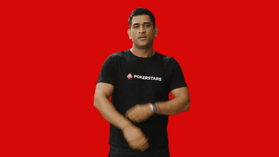MS Dhoni Poker Disappointed GIF