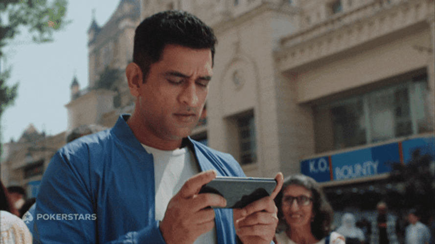 MS Dhoni Poker Disappointed GIF