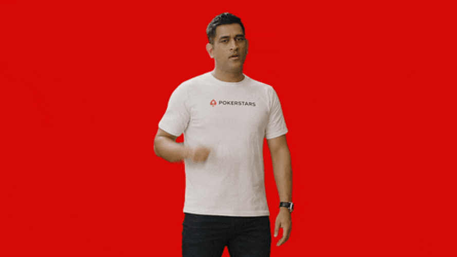 MS Dhoni Poker Pointing GIF