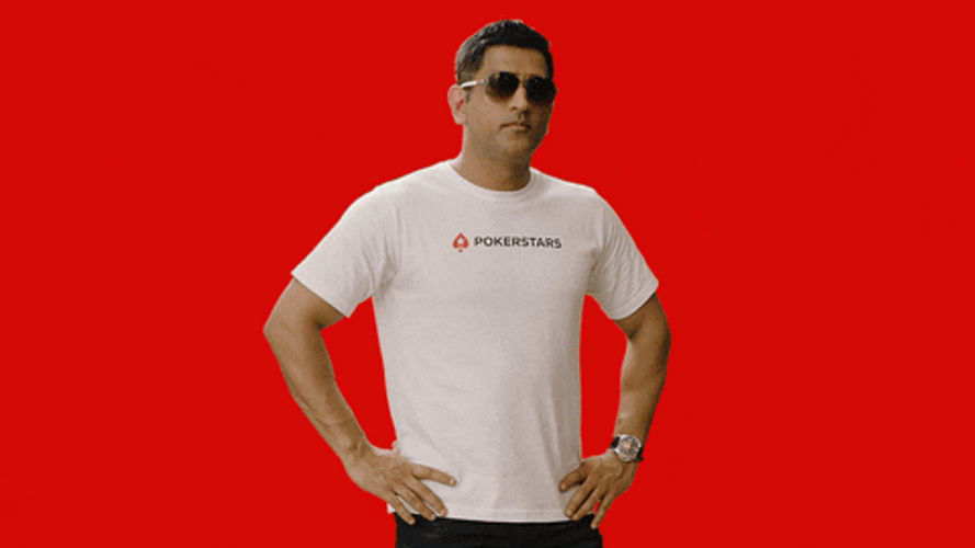 MS Dhoni Poker Stars Sunglasses GIF
