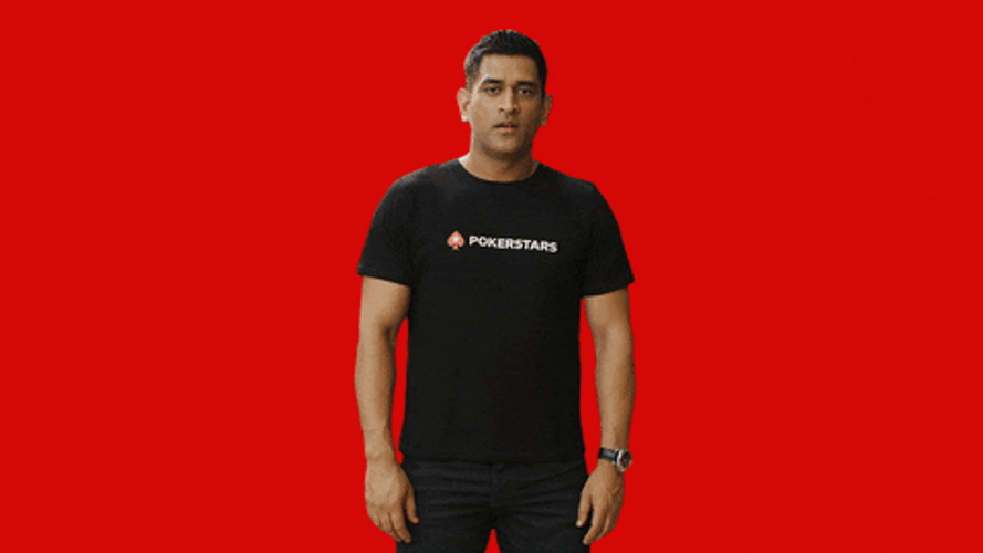 MS Dhoni Poker What Frustrated GIF